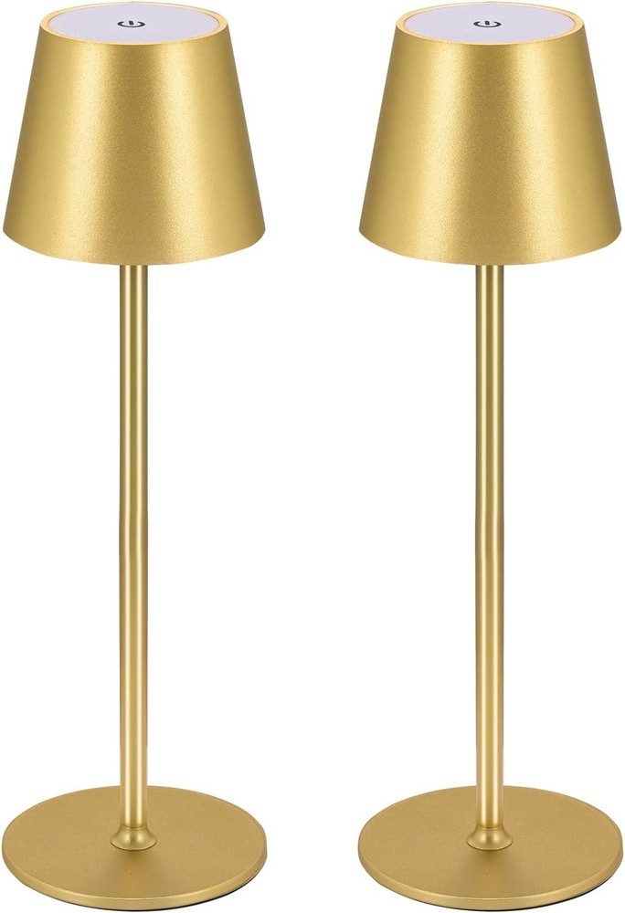 BGFHome 5000mAh Rechargeable Gold Touch LED Cordless Desk Lamp