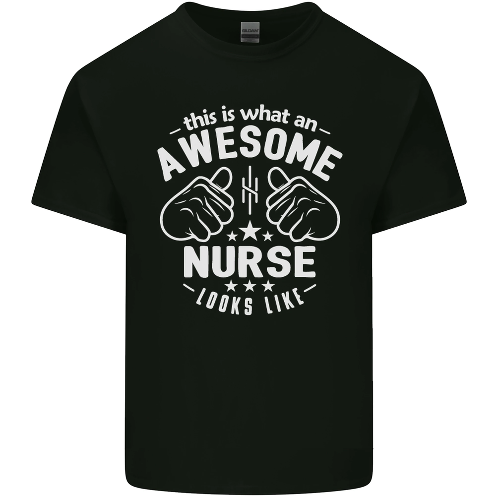 This Is What an Awesome Nurse Looks Like Mens Cotton T-Shirt Tee Top