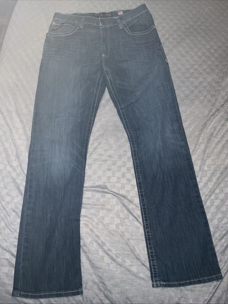 Ariat M4 FR Relaxed Boot Cut Distressed Fire Resistant Jeans for Men 34x36 USA