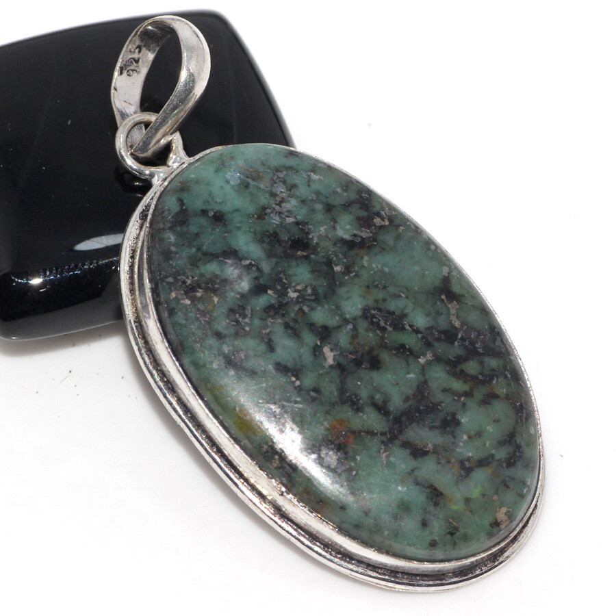 African Turquoise 925 Silver Plated Handmade Pendant 2.3