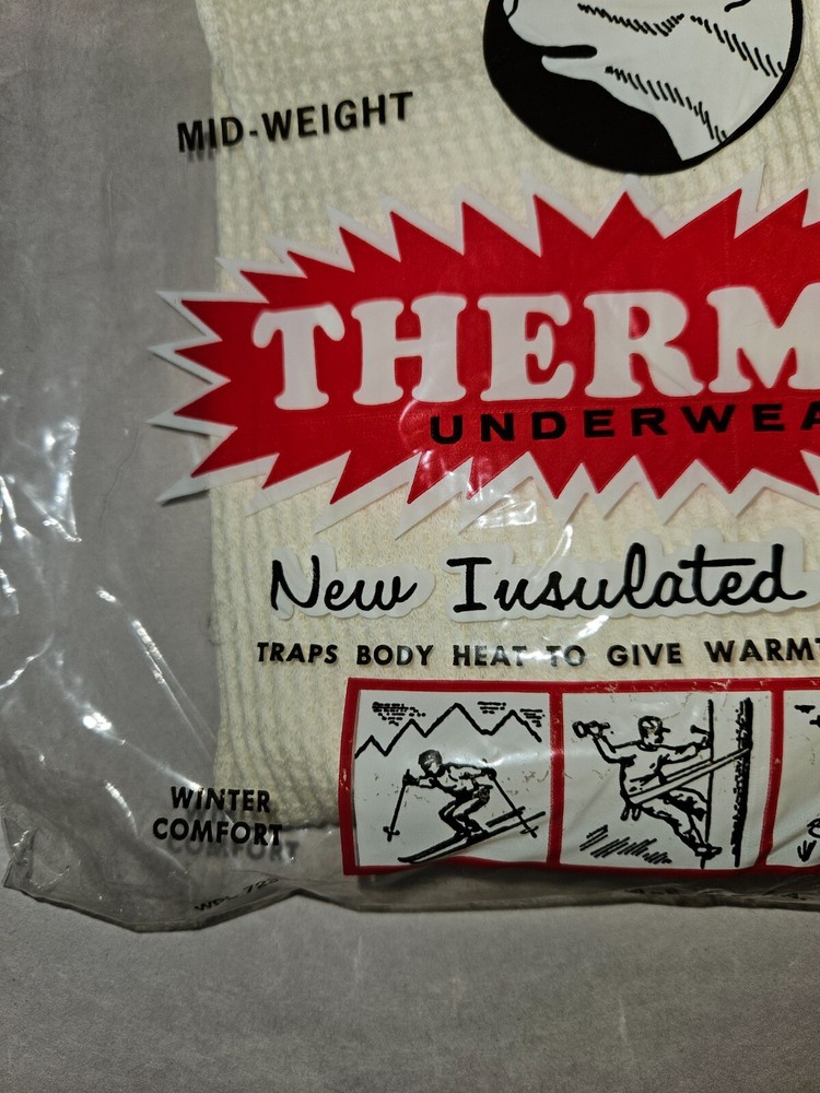 Vintage Indera Mills  Thermal Underwear Bottoms Mens XL Insulated Pants