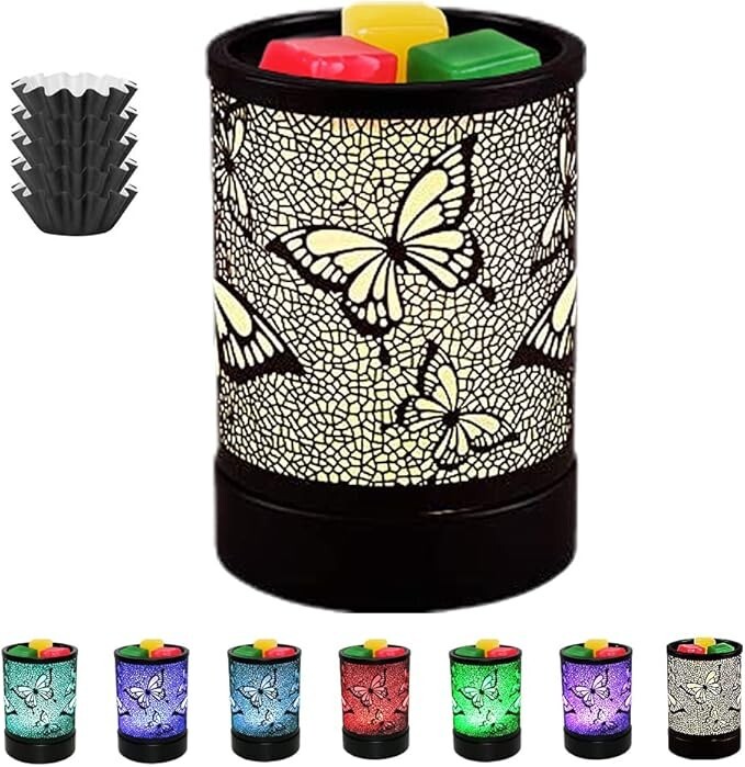 Electric 7Colors Lighting Oil Melt Warmer Wax Warmer Essential Oil Warmer Burner