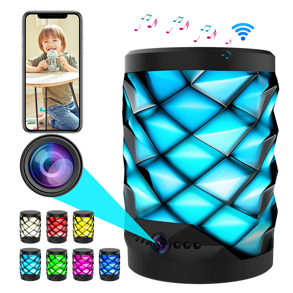 Mini 1080P WiFi Camera with Bluetooth Speaker, Motion Detection & DVR  