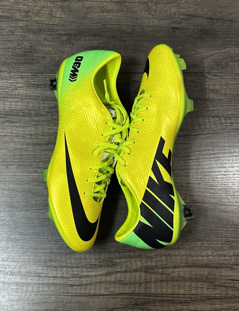 Nike Mercurial Vapor 9 FG Vibrant Yellow Neo Lime 555605-703 Men’s Size 9