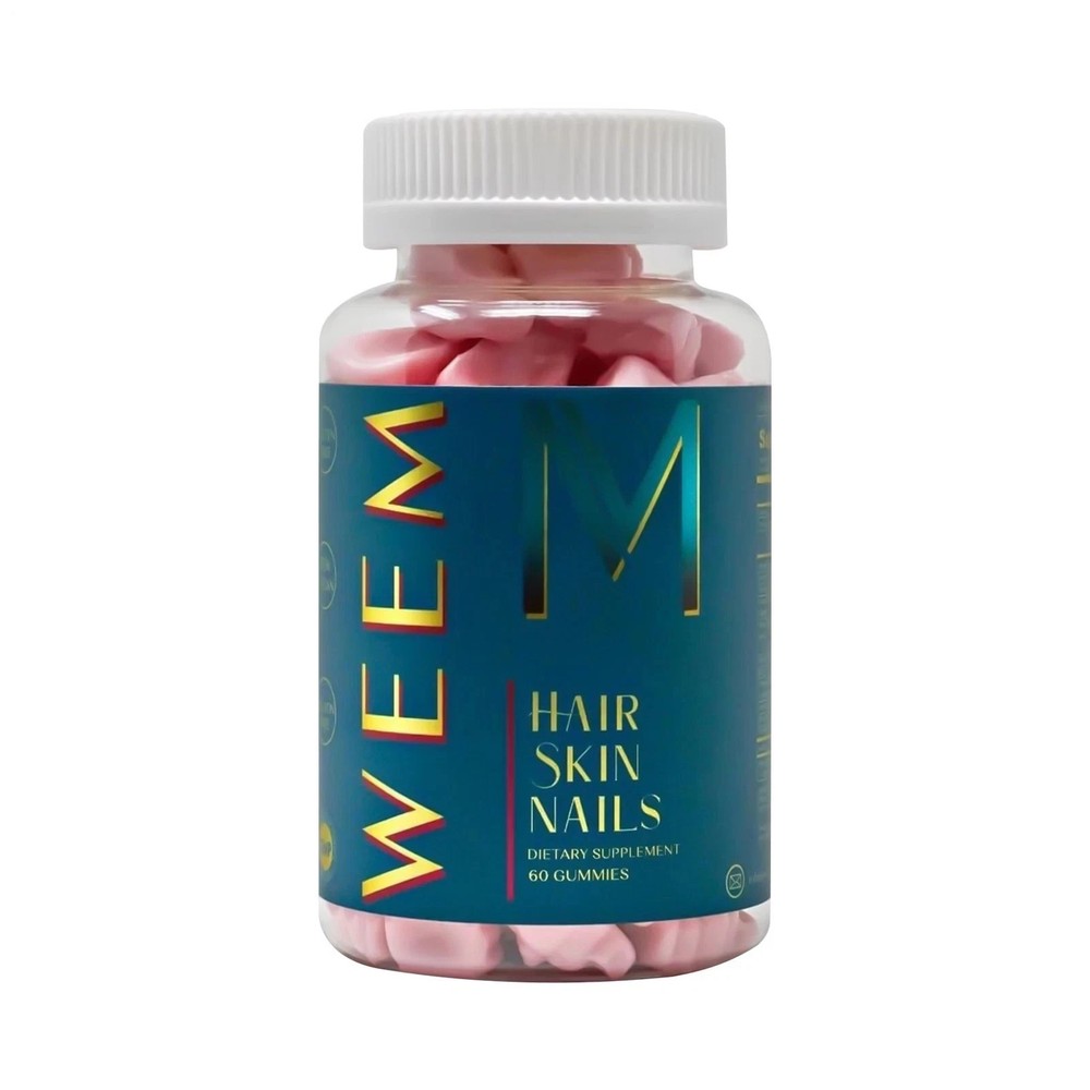 WEEM Hair Skin & Nails Gummies - Support Healthy Thicker Full - Biotin Vitamins