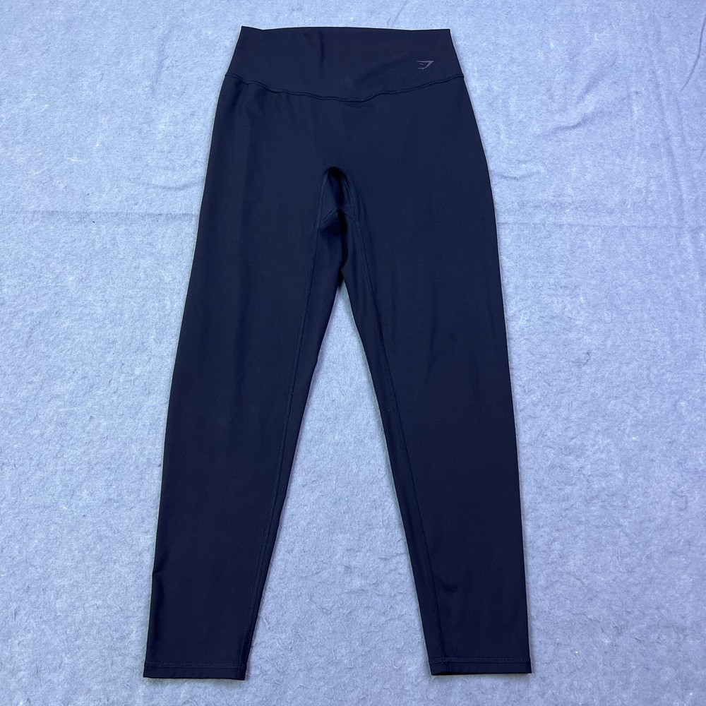 Gymshark Women's Medium Black Stretch Training Leggings - Soft Pull-On Gym Pants