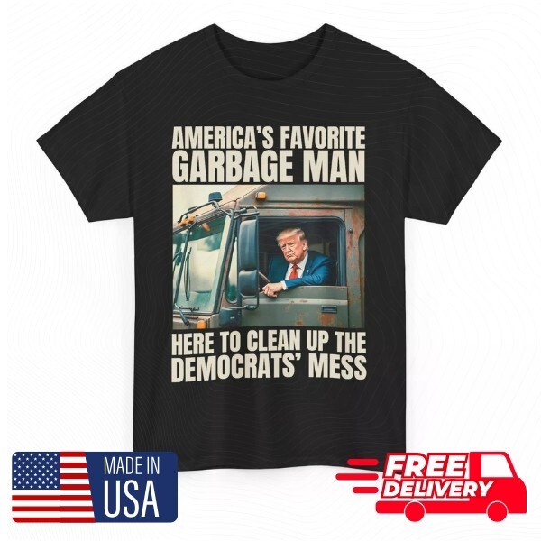 Trump 2024 Garbage Man T-Shirt – Trump in Trash Truck Tee
