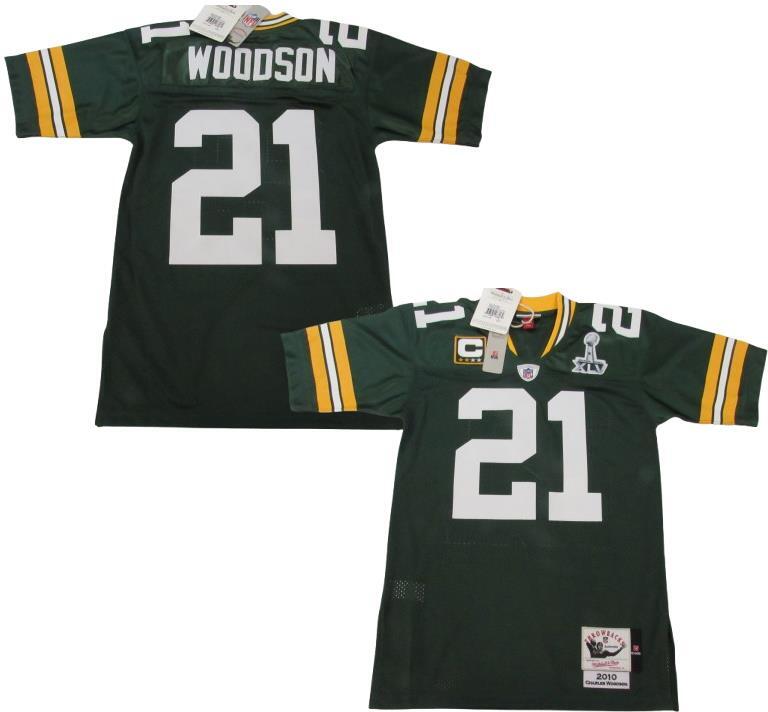 New 2010 Charles Woodson #21 Packers Mens Mitchell & Ness AUTHENTIC Jersey $325