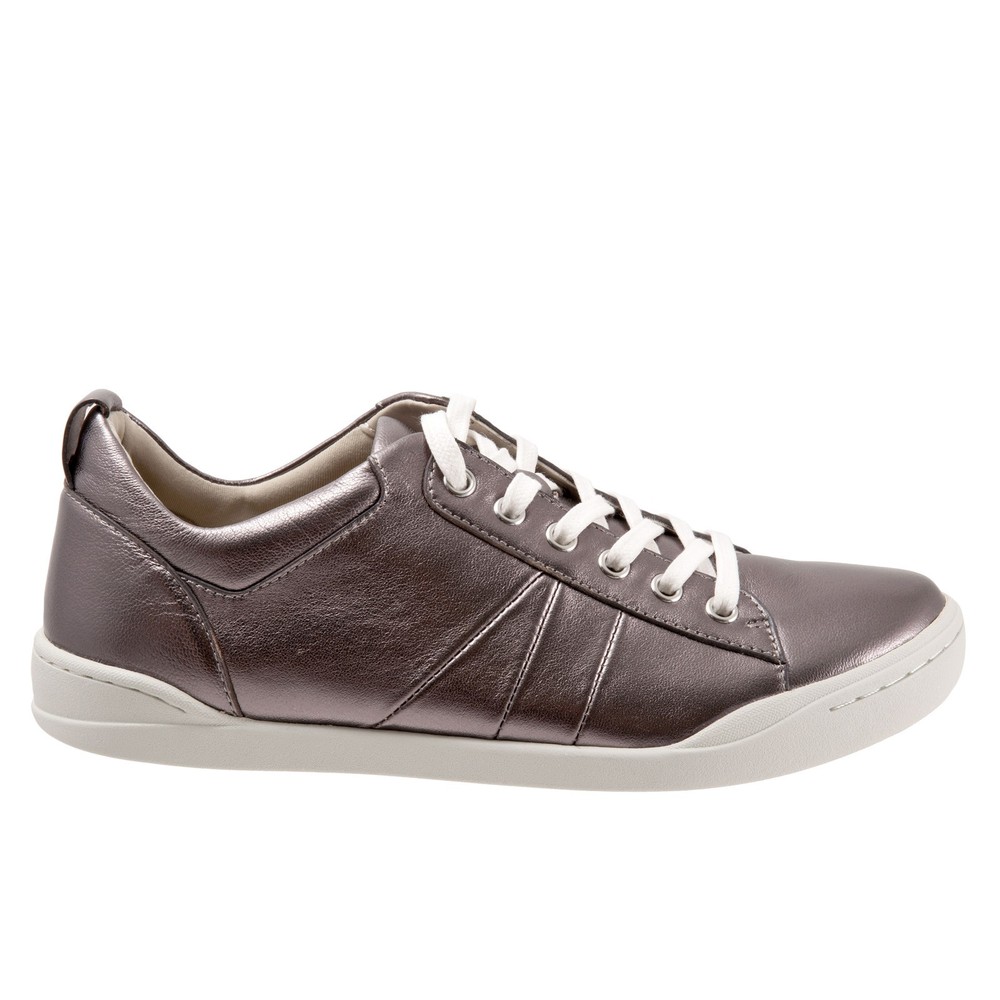 Softwalk Athens S2051-033 Womens Gray Leather Lifestyle Sneakers Shoes