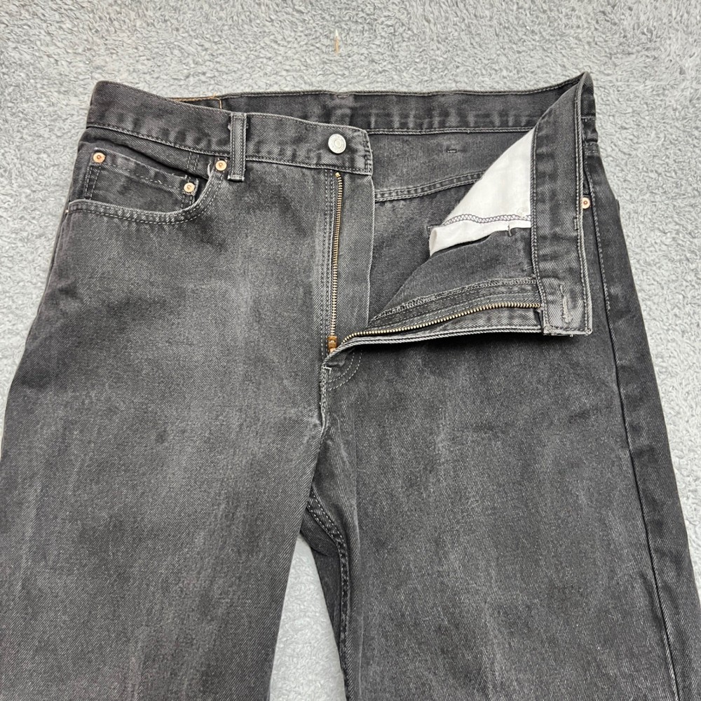 Levis 550 Jeans Mens 38x34 Black Relaxed Fit Straight Denim Casual Formal