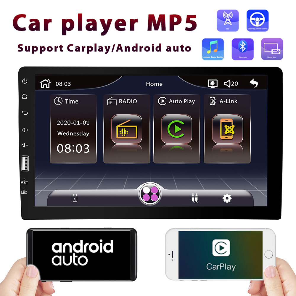 9-inch 1DIN Touchscreen Car Stereo with Apple CarPlay Android Auto Bluetooth  