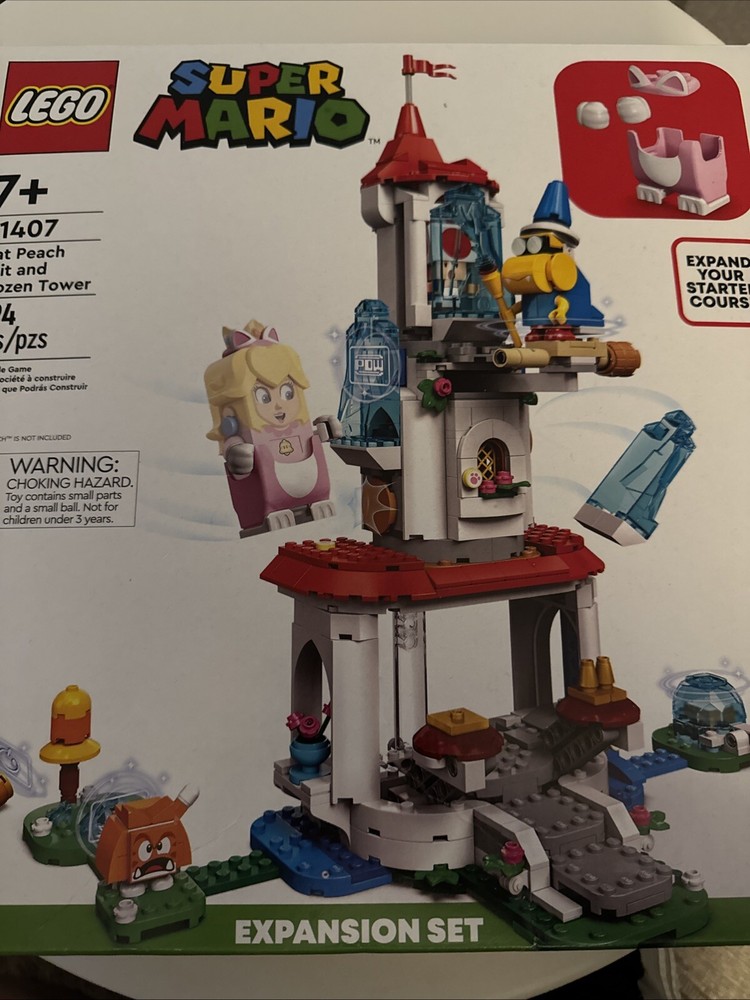 LEGO Super Mario Cat Peach Suit & Frozen Tower 71407 Sealed Damaged Box