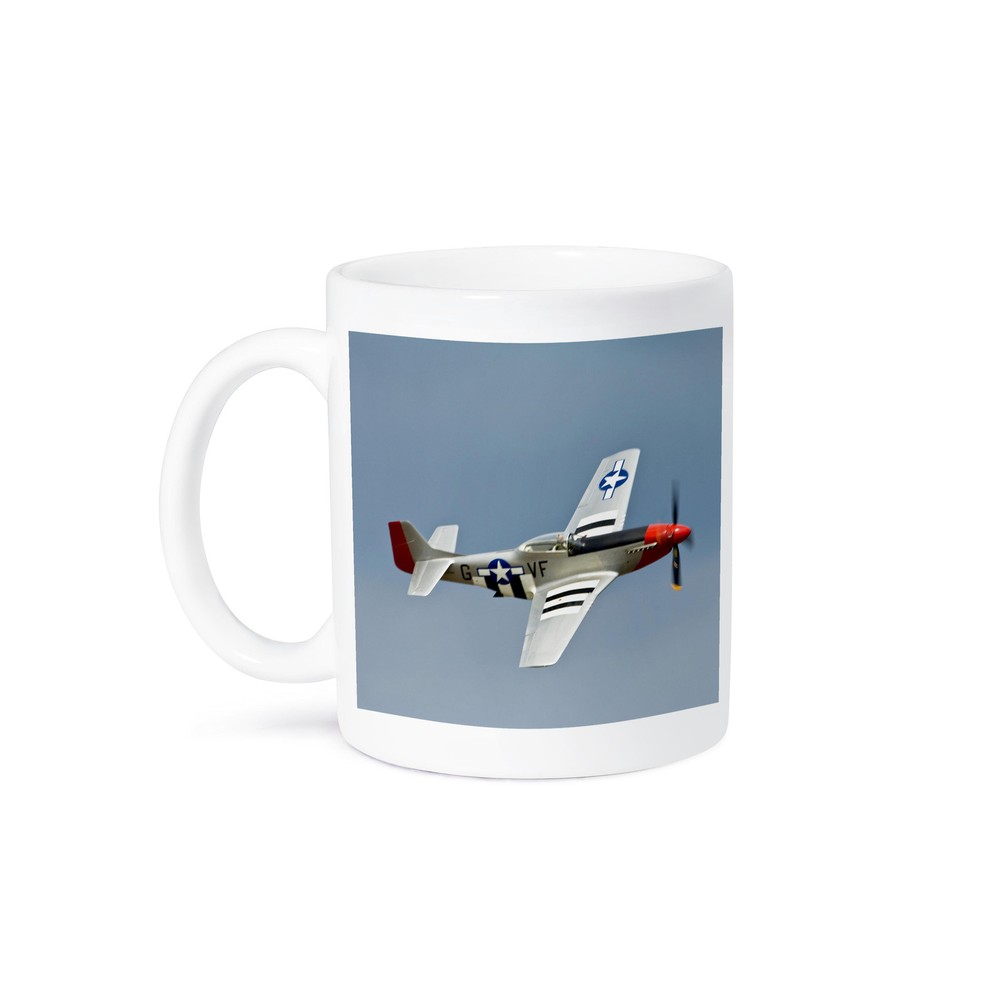 Vintage P-51D Mustang WWII Fighter Plane Mug by Bernard Friel - 3dRose US50 BFR0014
