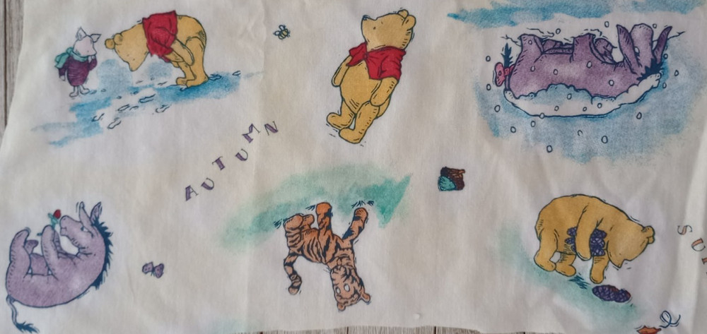 disney classic pooh eeyore fun fabric scrap piglet 15 by 7 inch #1004 1pc new