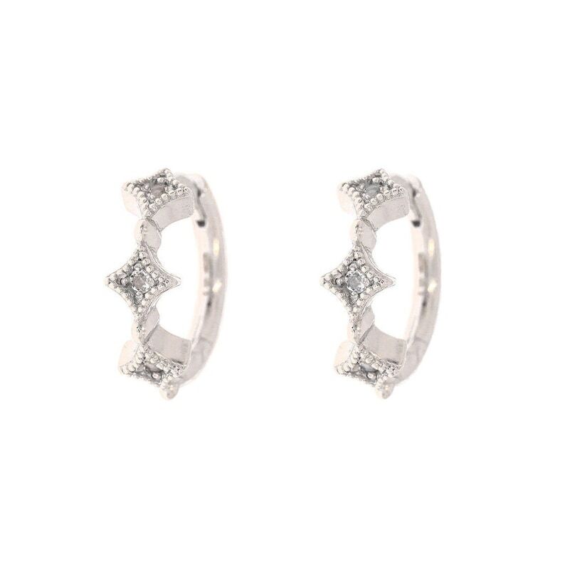 Tiny hoop earrings 925 silver huggie hoop moissanit earrings small hoop earrings