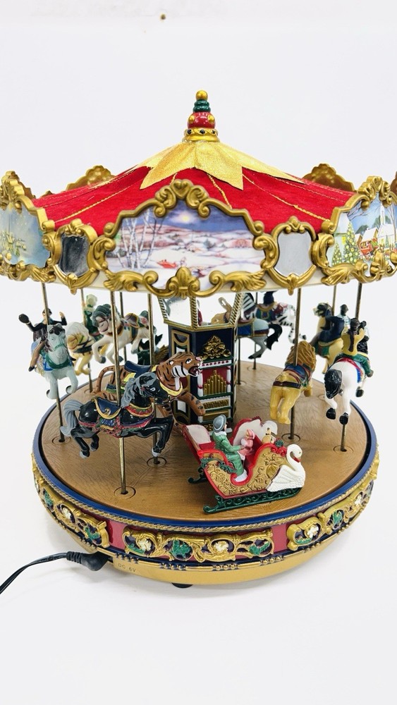 Mr Christmas “The Carousel” Plays 30 Songs Motion & Music Tested & Works