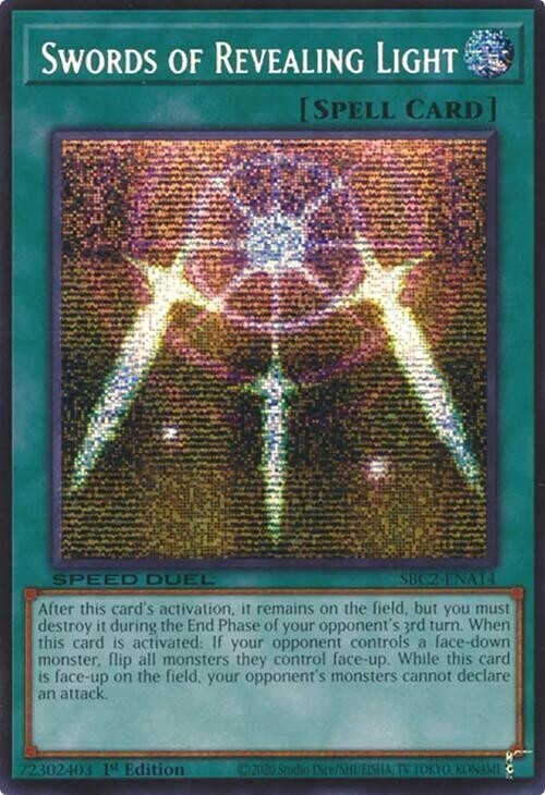 Swords of Revealing Light Secret Rare SBC2-ENA14 Yugioh Card