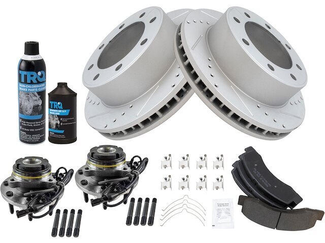 Front Brake Pad and Rotor and Wheel Hub Kit fits F250 Super Duty 63DRSX