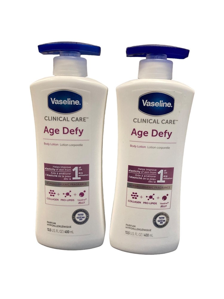 Vaseline Clinical Care Age Defy Moisturizing Lotion for Aging Skin 13.5oz Pack of 2