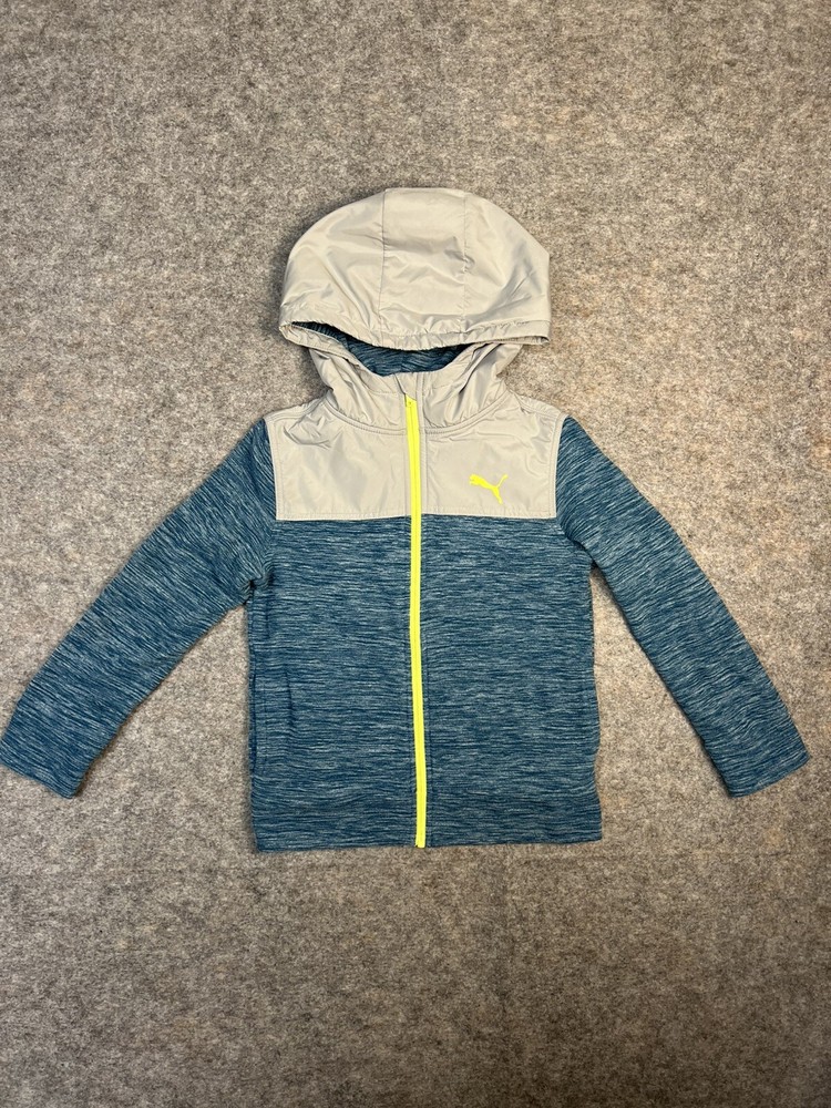 Puma Kids XS 5/6 Zip-Up Hooded Jacket for Boys and Girls