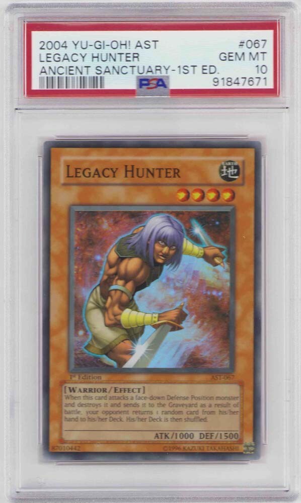 LEGACY HUNTER 1ST EDITION HOLO AST-067 PSA #91847671 GEM MINT 10 SUPER RARE 2004