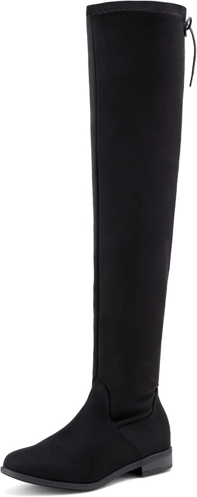 DREAM PAIRS Womens Over The Knee High Block Heel Riding Boots Stylish Low Heel Design