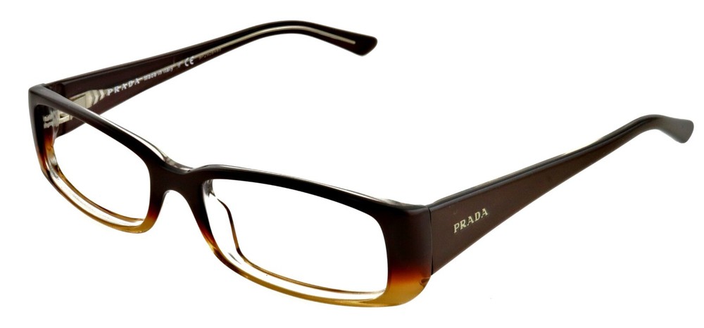 Prada VPR07M ZXB-1O1 51mm Brown Gradient Unisex Eyeglass Frames Made in Italy  