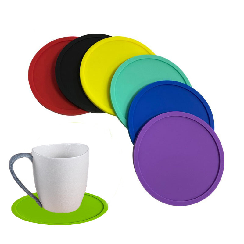 Silicone Round Coaster Table Mat Coffee Tables Tableware Plates Cup Pads Kitch