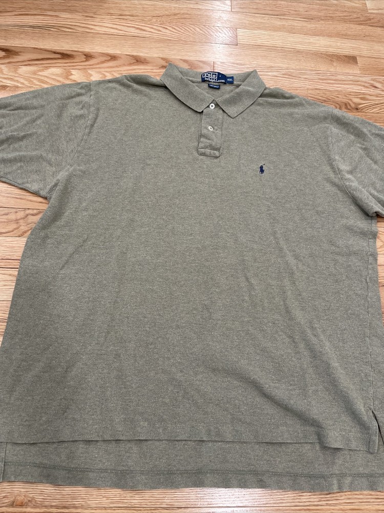 Ralph Lauren Polo Green Gray Men's Short Sleeve Shirt - Size XXL TTG