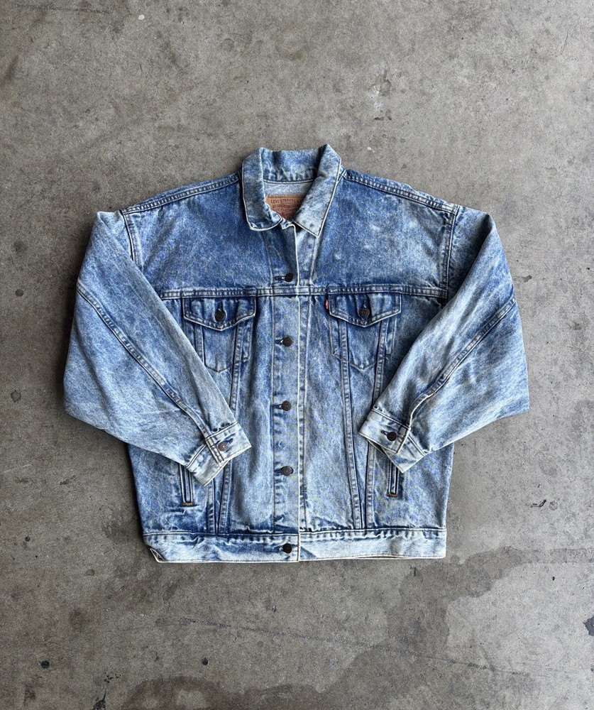 Vintage 80s Levis Trucker Type 3 Denim Jacket 77930-0209 Made In USA Mens  L