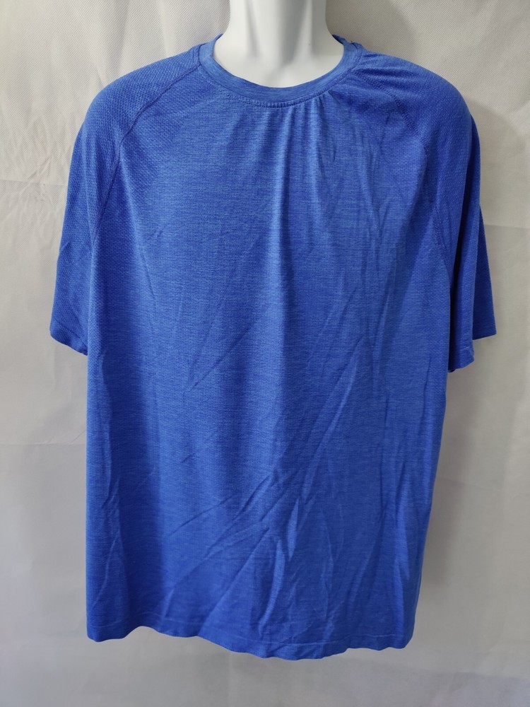 Members Mark Blue Raglan Sleeve Workout Tee for Men Size XL-image
