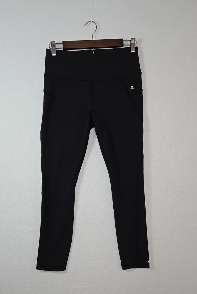 Athleta Black Stealth TruCool Perforated Capri Leggings for Athletic Performance