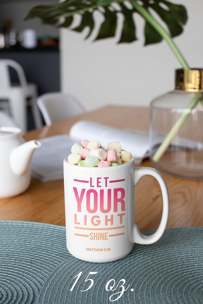 Christian Bible Verse Coffee Mug - Matthew 5:16 - 11oz or 15oz Inspirational Gift