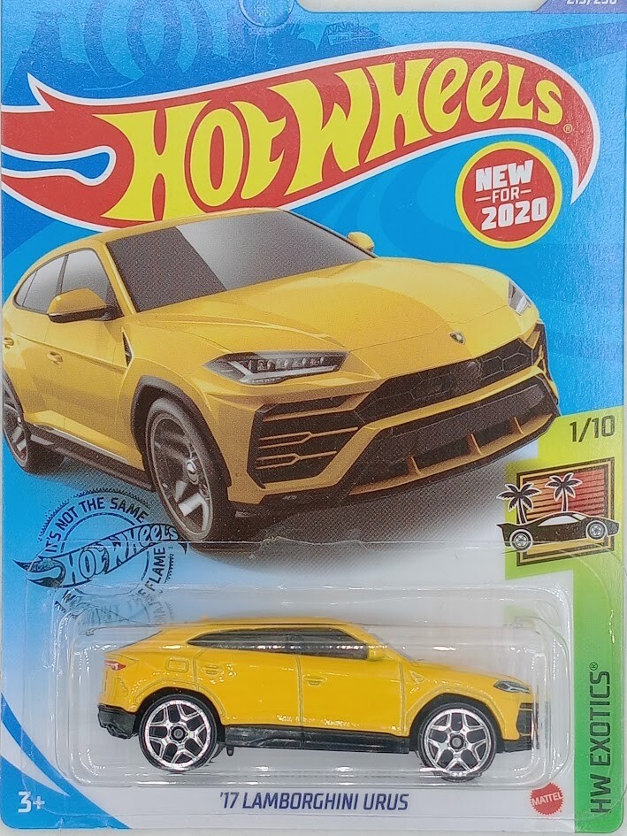 Hot Wheels '17 Lamborghini Urus b190 Yellow 2020 4 Door SUV HW Exotics 1/10 NIB