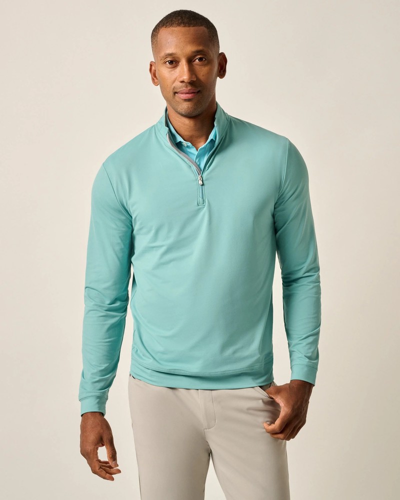 johnnie-O Motion Performance 1/4 Zip Green Grass Size L