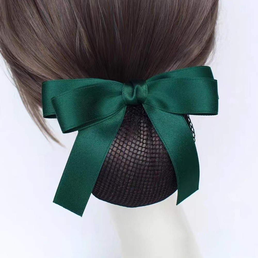 Women Hair Net Solid Color Decorative Anti-slip Hair Clip Hair Snood Soft