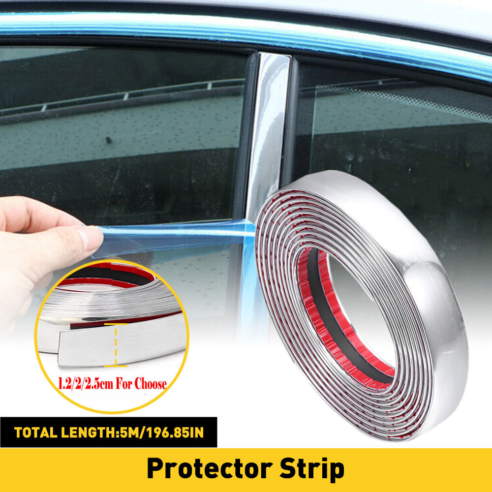 16ft Car Doorge Trim Guard Molding PVC Seal Strip Scratch Protector Silver 5M M