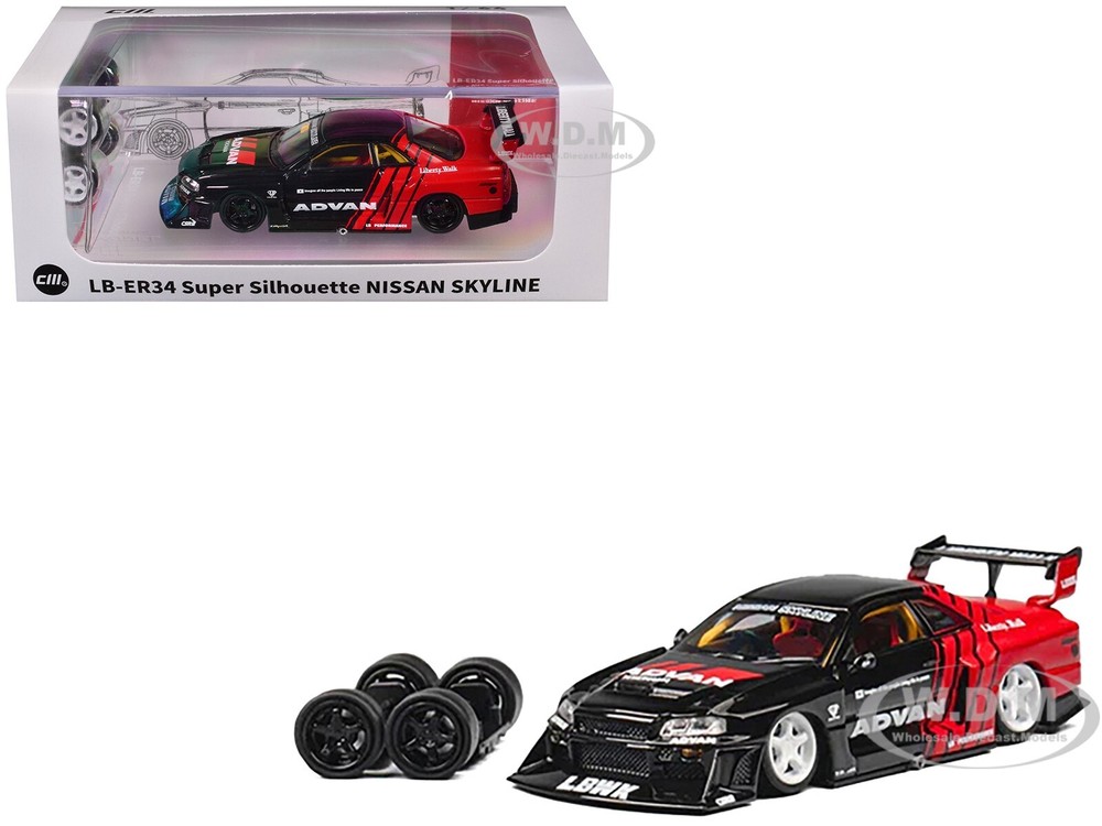 NISSAN SKYLINE LB-ER34 SUPER SILHOUETTE RHD ADVAN 1/64 CM MODELS CM64-ER34-05