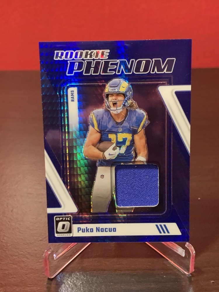 2023 Donruss Optic Puka Nacua Blue Hyper Prizm Rookie Phenom Jersey #RP-PN