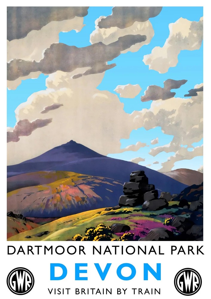 Devon Britain By Train British Railways Vintage Travel Poster Print