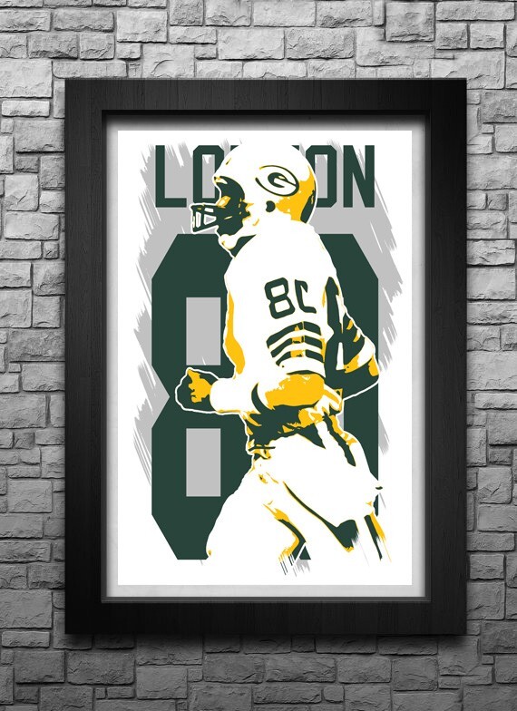 JAMES LOFTON art print/poster GREEN BAY PACKERS FREE S&H! JERSEY
