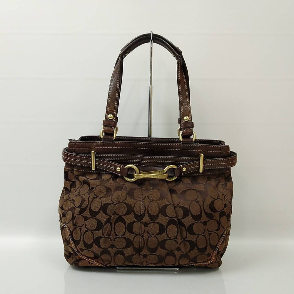 Coach Signature Dark Brown Handbag 72B262