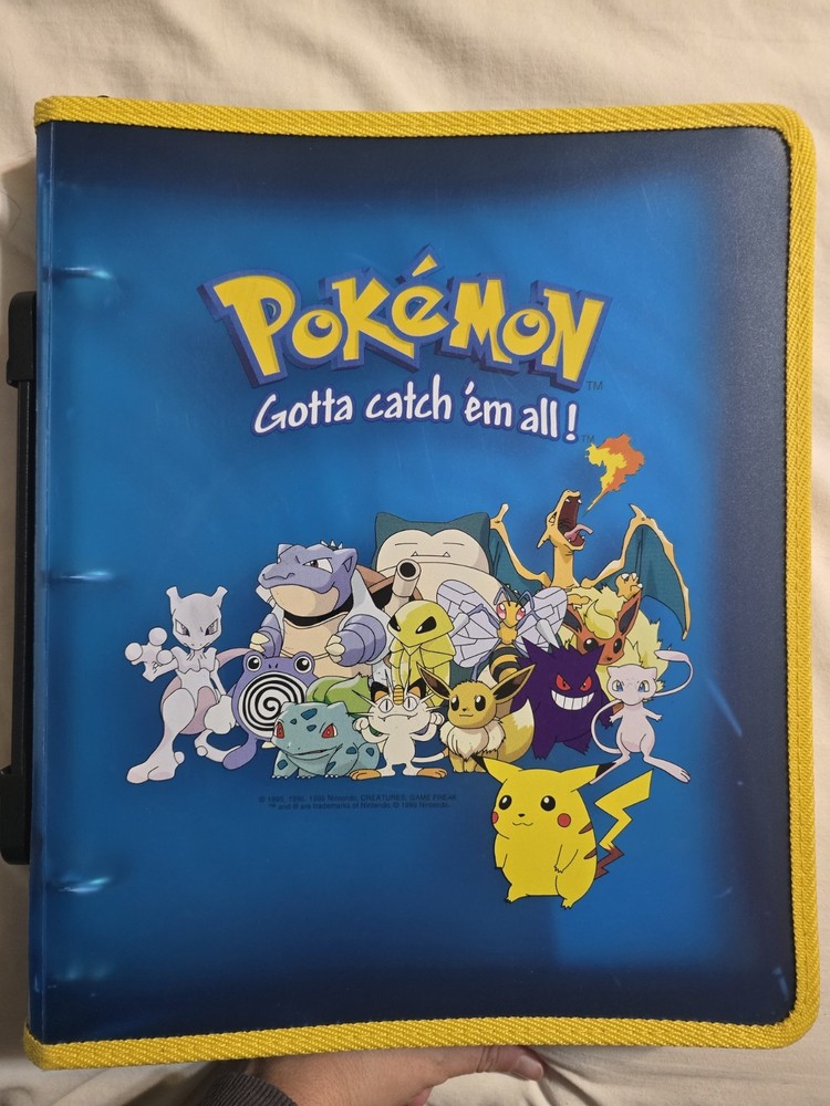 Vintage 1999 Pokemon Blockbuster Zipper Binder - Official Collectible