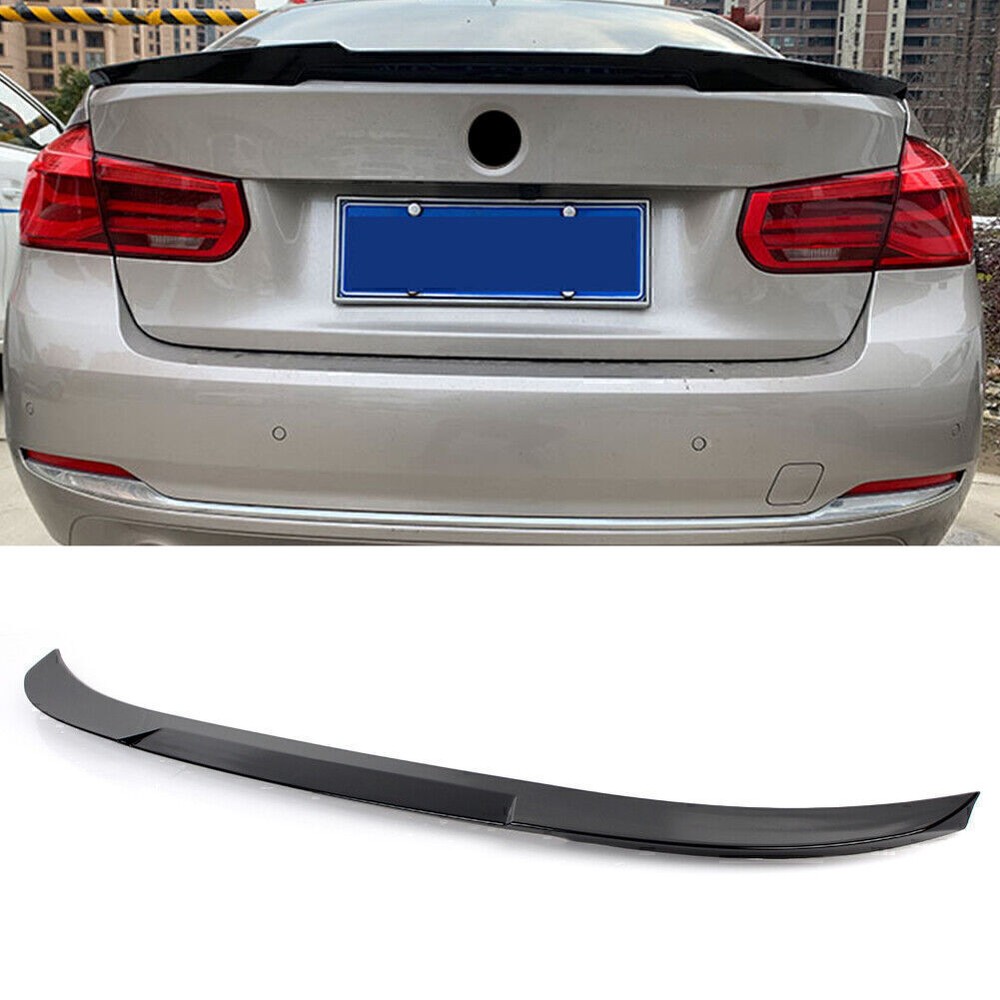Gloss Black Rear Trunk Lip Spoiler Wing for BMW 3 Series F30 F80 V Style 2012-2018