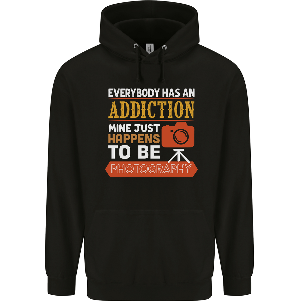 Photography Addiction Funny Photographer Mens 80% Cotton Hoodie