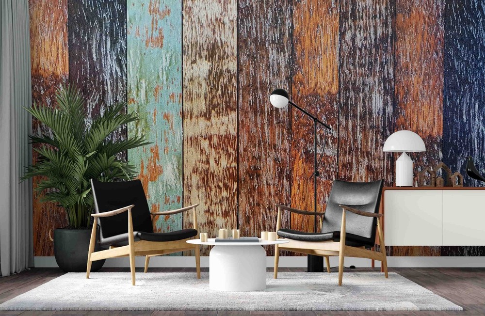 3D Wood Products Brown Texture Wall Murals Wallpaper Murals Wall Sticker