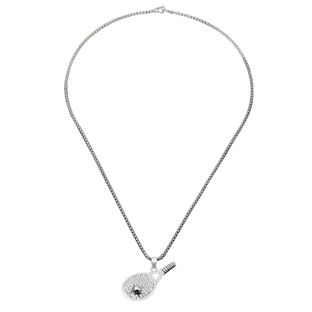 Tennis Racket Pendant Necklace for Women - Stylish Sports Jewelry
