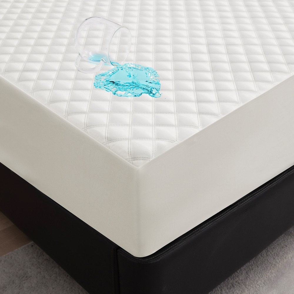 Extra Deep Waterproof Quilted Mattress Protector Fitted Sheet Bed Cover Diamond