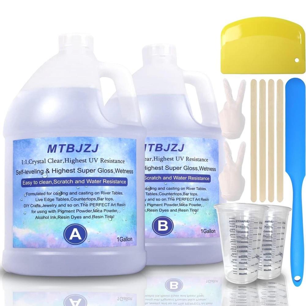 Self-Leveling 2 Gallon Epoxy Resin for Professional Quality Art & Jewelry