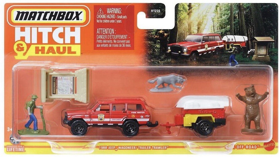 1988 Matchbox Jeep Wagoneer with Trailer Trawler Hitch 2024 Edition